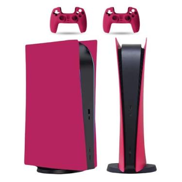 Imagem de PEYANZ Faceplate for PS5 (Digital Edition), Cover Plate, ABS Shell, Printed Logo, Matt Skin, with Extra 2 Controller Silicone Covers