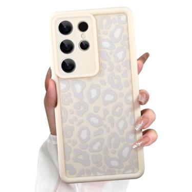 Imagem de KANGHAR Capa para Galaxy S25 Ultra Leopardo Estampa Linda Cheetah Capa Protetora TPU Macio à Prova de Choque Projetada para Samsung Galaxy S25 Ultra Cinza