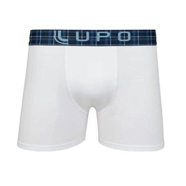 Imagem de Cueca Boxer Cotton Lupo 00784-032 Anatômica, Branco, P