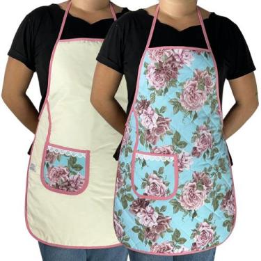 Imagem de Avental Plastificado Estampado Com Bolso Dulpa face Cozinha - Genérica