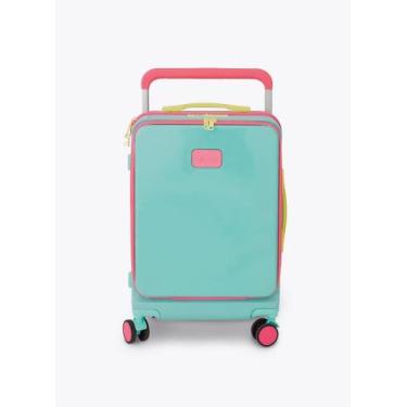 Imagem de Mala de Viagem com Abertura Frontal Color Block - Puket, UN, Verde agu