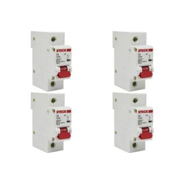 Imagem de Kit C/4 - Disjuntor Steck Din Unipolar 125A Sd61 C10Ka