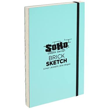 Imagem de SoHo Urban Artist Cadernos de esboços de tijolos, pacote com 20, para esboçar, desenhar, lápis de cor, grafite e mais - esboço 14 x 21,6 cm (100 g/m², 80 folhas)