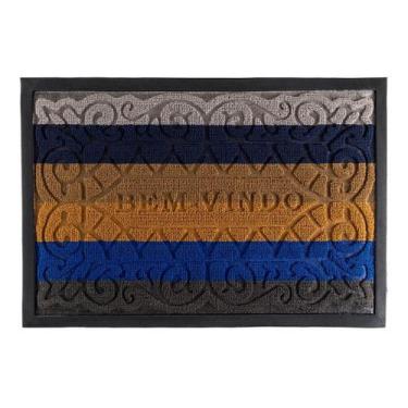 Imagem de Tapete Capacho Carpete AntiDerrapante Emborrachado 60 cm x 40 cm - Cam