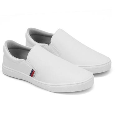 Imagem de Tênis Iate Slip on Calce Fácil Original Hype Shoes Branco Com Tira Lat