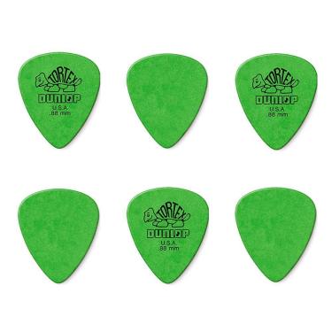 Imagem de Kit C/ 6 Palhetas Dunlop Tortex Verde 0.88 mm - PL0054