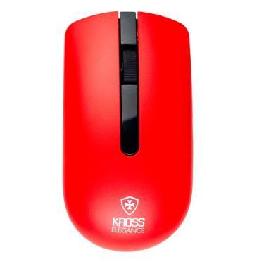 Imagem de Mouse Wireless Recarregavel Kross, 1600DPI, Vermelho - KE-M315