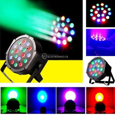 Imagem de Canhão Refletor Rgb Jogo De Luz 18 Led Senhor Ritmo Dj Bivolt TB0626 L