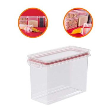 Imagem de Pote Porta Mantimentos Hermético 1,9 l  Açúcar Arroz Feijão - Plasútil