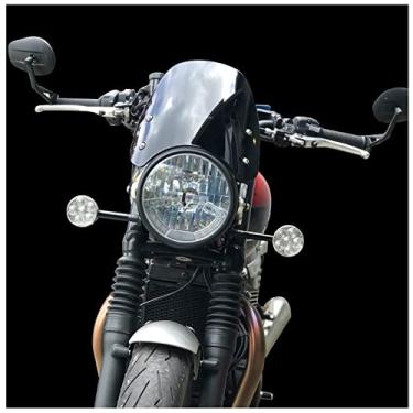 Imagem de Para-brisas de motocicleta com suporte para Triumph Street Twin Scrambler Bonneville Scrambler 1200 XE XC BE Protetor de para-brisa frontal Flyscreen Pare-brise 2019 2020 2021 (Smoke)