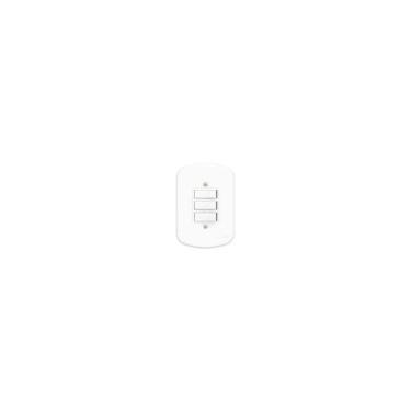 Imagem de Interruptor Triplo Simples 10a/250v Blanc - Fame