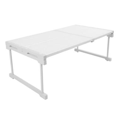 Imagem de Prateleira de Armário Expansível, Aço Carbono, Empilhável, Prateleira de Armazenamento, Organizador para Cozinha, Banheiro, Largura do Armário 48cm (Comprimento 67-88