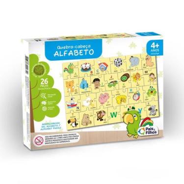 Imagem de Quebra-Cabeça Alfabeto Em Madeira - 26 peças - Pais&Filhos