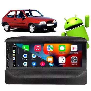 Imagem de Kit Multimídia Carplay Fiesta 1997-2003 1 Din + Câmera de ré - E-Carpl