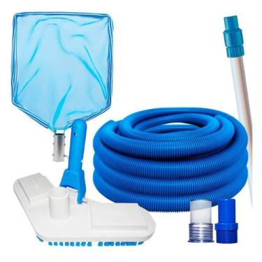 Imagem de Limpeza Piscina Aspirador Boomerang Curvo Peneira Mangueira - Globalma