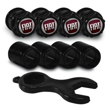 Imagem de Bicos Capa de Válvula Preto Pneu Fiat Vermelho Palio Uno Punto - DCAPS