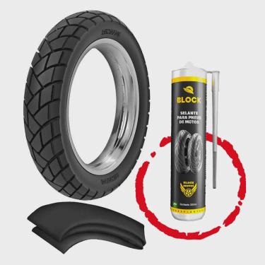 Imagem de Kit Pneu Xre 300 Xr 250 Tornado Lander 250 120/80-18 62s R34 Rinaldi