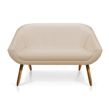 Imagem de Namoradeira Giovana 02 Lugares Corino Castanho Bege