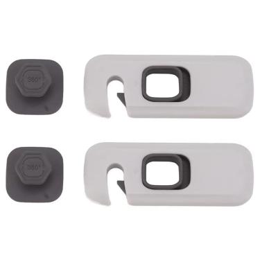 Imagem de Trava de Segurança Gaveta Geladeira Kit 2 unidades Bebe Criança Evita Acidente Armario Porta Proteçao Fechadura Resistente Multiuso