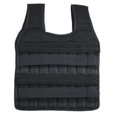 Imagem de NASSMOSSE Colete pesado para homens e mulheres até 35 kg colete pesado respirável com bolso de 32 pesos acolchoado para treinamento de força, sem pesos