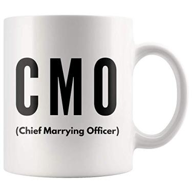 Imagem de Panvola Chief Marrying Officer CMO Gift To Pastor Wedding Officiant Gifts From Bride Minister Ceramic Coffee Mug Novelty Drinkware (325 ml)