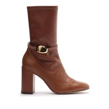 Imagem de Bota Couro Salto Alto Cano Metal  Arezzo Feminina-Feminino