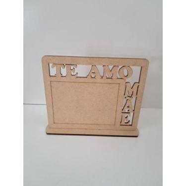 Imagem de Kit 10 porta retrato 9x7 cm Te Amo Mãe em MDF - Dia das Mães / Present