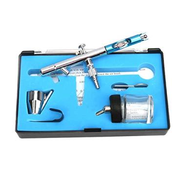Imagem de Conjunto de kit de aerógrafo de ação dupla de alimentação de sifão de 0,35 mm com copo fluido de 5 cc e 22 cc para arte, artesanato, pintura, arte de unhas, tatuagem, decoração de bolo, tipo 1, Type 1