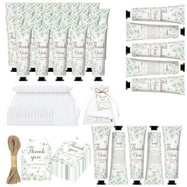 Imagem de Nlicrst 50 Conjuntos De Creme Para As Mãos Chá Bebê, A Granel E Protetor Labial Granel, Lembrancinhas Panela Convidados Com Cartão Agradecimento Sacolas Organza, Presentes Mulheres