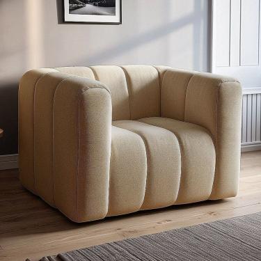 Imagem de Poltrona Mona Decorativa Retrô Moderna Sala de Estar Marrom