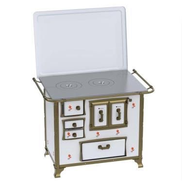 Imagem de Fogao a Lenha GII N 2 Renaissance Branco Flor