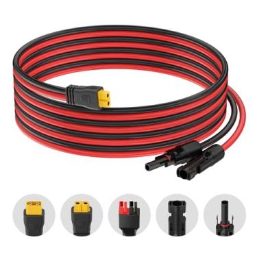 Imagem de baluoqi Conector solar para XT60 Cabo de extensão de 12 AWG 3 m para estação de energia portátil e painel solar