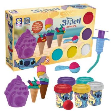 Imagem de Massinha De Modelar Stitch Sorveteria C/ Acessórios Cotiplas - Cotiplá