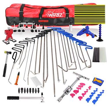 Imagem de WHDZ Kit de 85 peças de varetas de reparo de amassados sem pintura, kit de remoção de amassados para carro, ferramentas de reparo de remoção de granizo, kit de ferramentas de cola Pai Kit PainPro Tabs