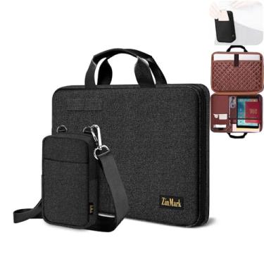 Imagem de Capa para laptop de 15,6 polegadas, proteção de nível militar com bolsa de cinto destacável, compatível com todos os modelos de MacBook Pro de 15 a 16 polegadas e notebooks Chromebooks mais populares