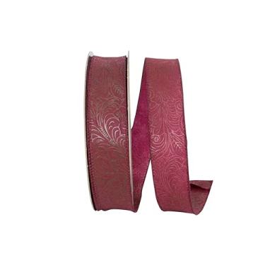 Imagem de Reliant Ribbon Fita de borda com fio em relevo, borgonha