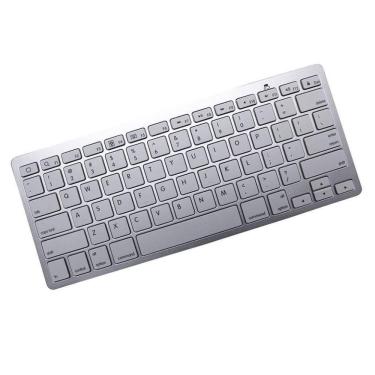 Imagem de Mini Teclado Bluetooth Para Ipad Pro Branco Prateado