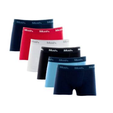Imagem de Kit 6 Cuecas Boxer Juvenil Infantil Mash Box Algodão, Sortidas, M (5 a