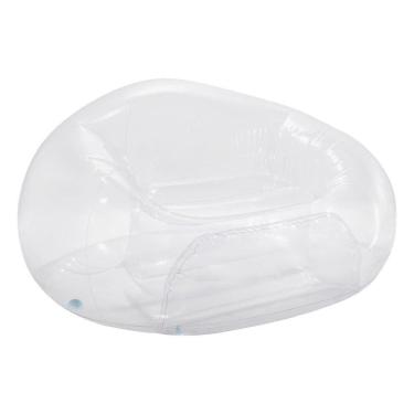 Imagem de Poltrona Sofá Inflável Beanless Individual Transparente Intex