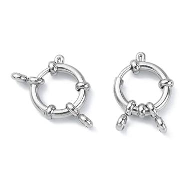 Imagem de UR URLIFEHALL 10 Peças De Fechos Mola Aço Inoxidável 16 Mm 304, Conector Elos Para Colar, Pulseira E Fabricação Joias