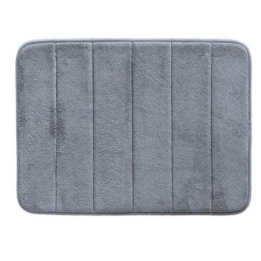 Imagem de Tapete de Banheiro Super Soft 60cm x40cm Camesa 100% Poliéster, Cinza,