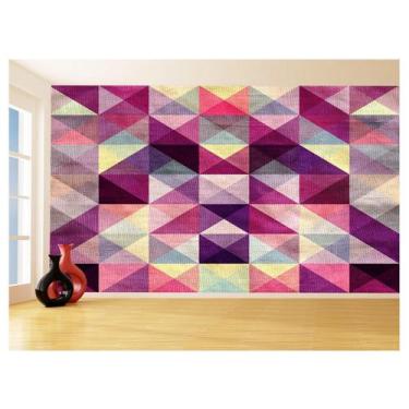 Imagem de Papel De Parede Geométrico Triângulos Abstrato 3,5M Gmt83 - Você Decor