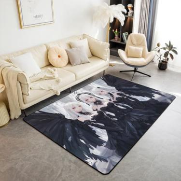 Imagem de Erosebridal Tapete de área de anime japonês, 1,78 m x 90 cm, mangá, anime, menina, kawaii, estilo japonês, tapete de chão para ambientes internos, desenho animado japonês, tapete lavável decorativo