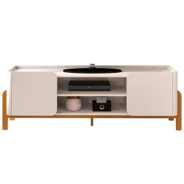 Imagem de Rack Bancada 65 Pol 180 Cm Cher Off White Cedro Dj Moveis Off White Cedro