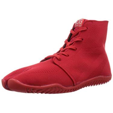 Imagem de Tênis esportivo com bico dividido respirável Marugo Tabi esportivo correia II, Vermelho, 5.5 Wide Women/4 Men