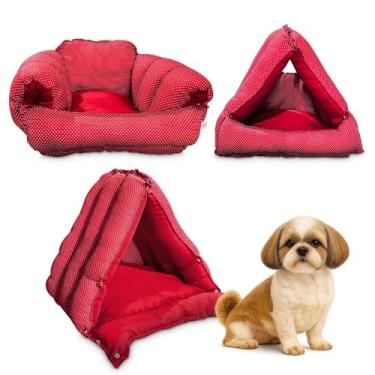 Imagem de Caminha ADB Cama Sofá Toca Cachorro Gato 3 Em 1 (Vermelho)