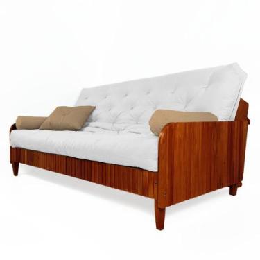 Imagem de Sofá Cama Paris II Ripado Acquablock Madeira Maciça Natural D33 - R9 D