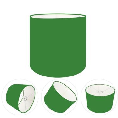 Imagem de Cúpula Abajur Cilíndrica Cp-7013 Ø30x30cm Verde Folha