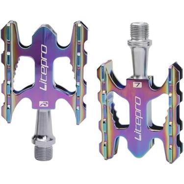 Imagem de Pedais Ultraleves Para Bicicleta Moutai Alumium Alloy Cc Bearig Flat Pedal Para Bicicleta De Estrada Mtb, Colorful