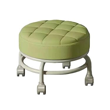 Imagem de SiaBiced Banco Giratório Ajustável de 360° com Rodas Suaves, VERDE, Tamanho real